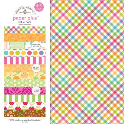 Doodlebug Paper Plus Pack Designpapier - Bright